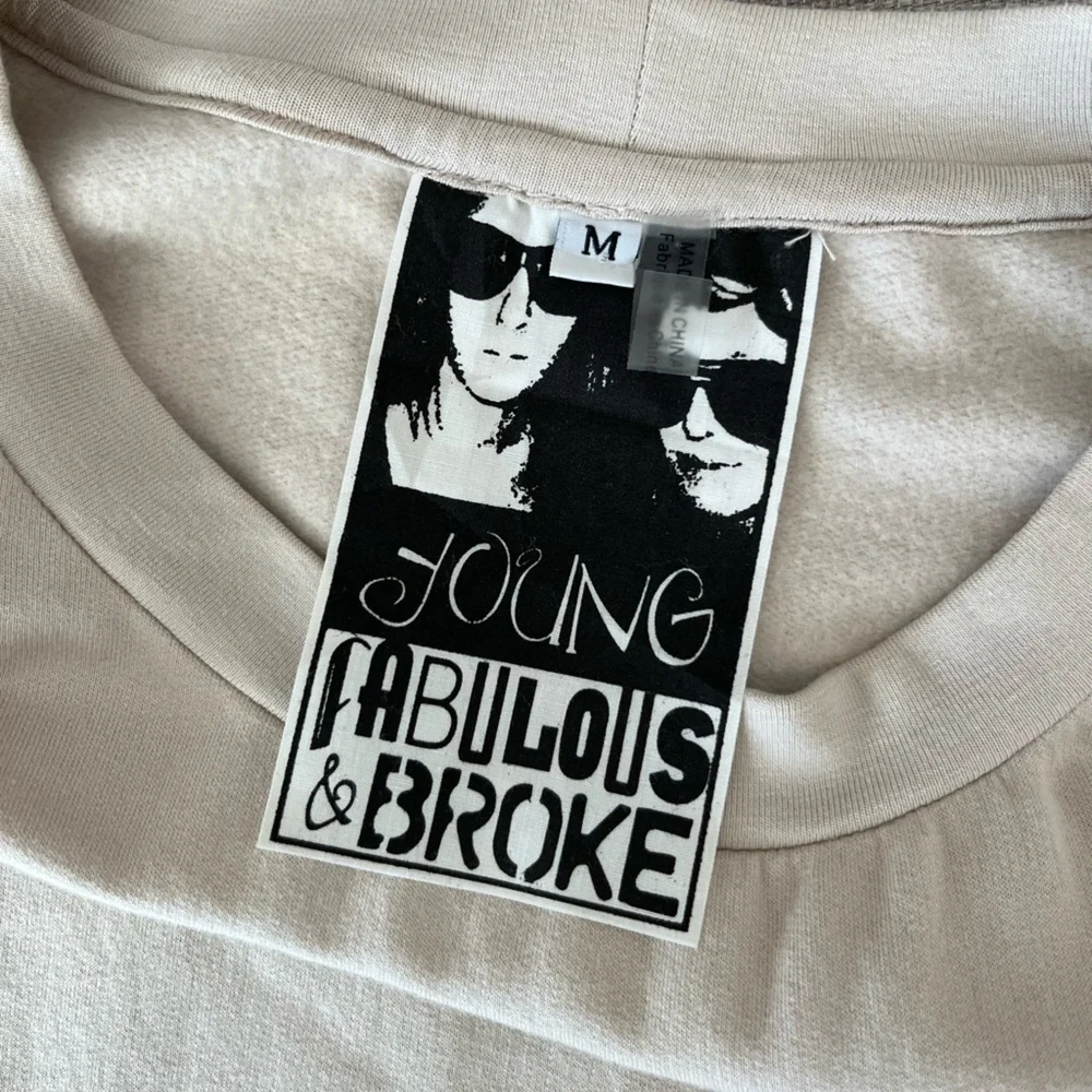 Young Fabulous & Broke Faux Fur Sleeve Sweatshirt - Picture 6 of 8